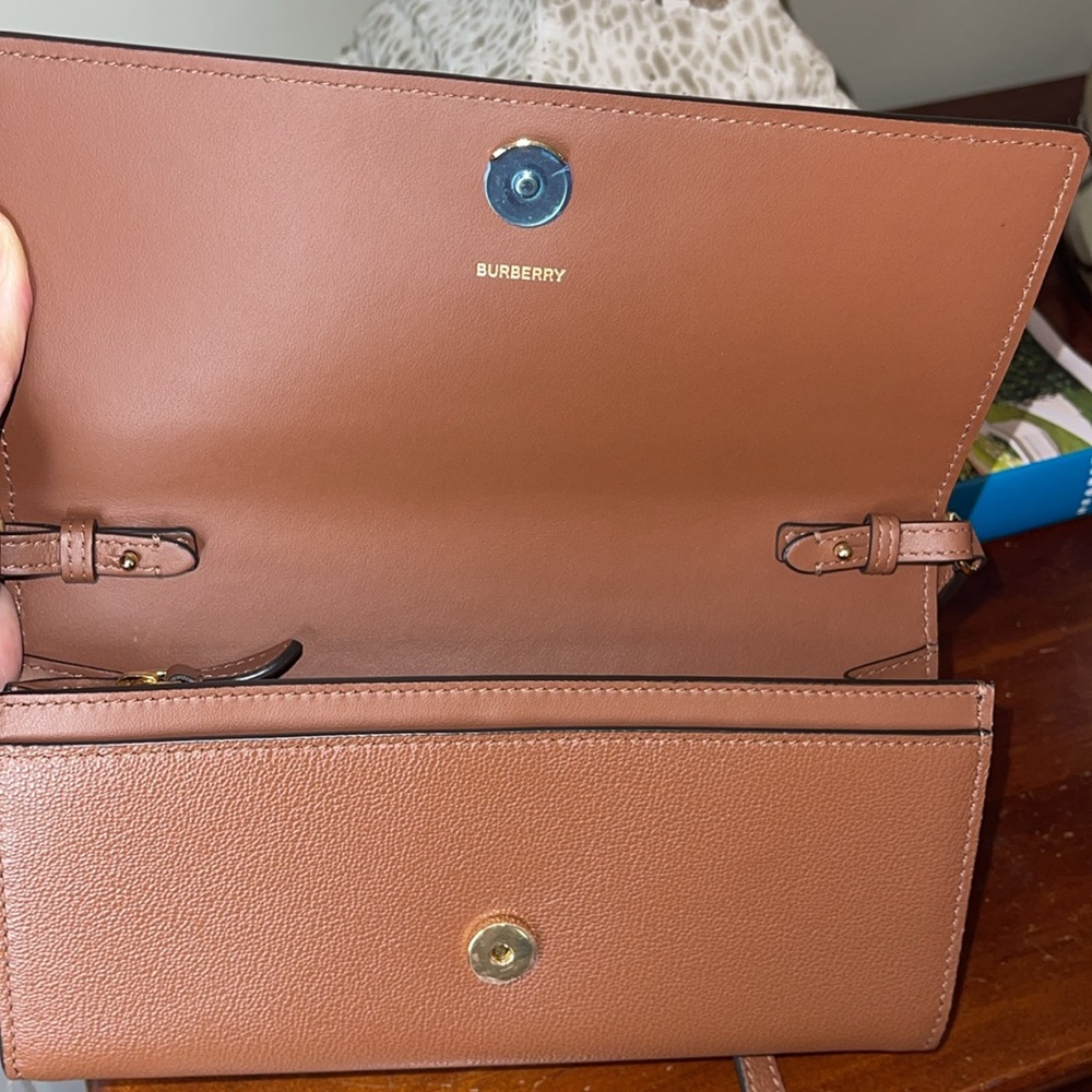 Burberry Leather Embossed Henley Wallet on a Strap - Picture 7 of 9